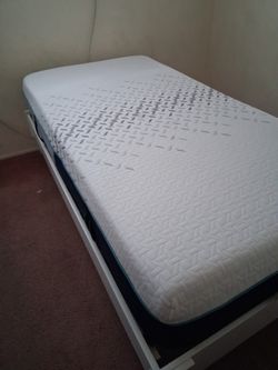 Nectar Premier Hybrid Twin Mattress + Bed Frame – Like New