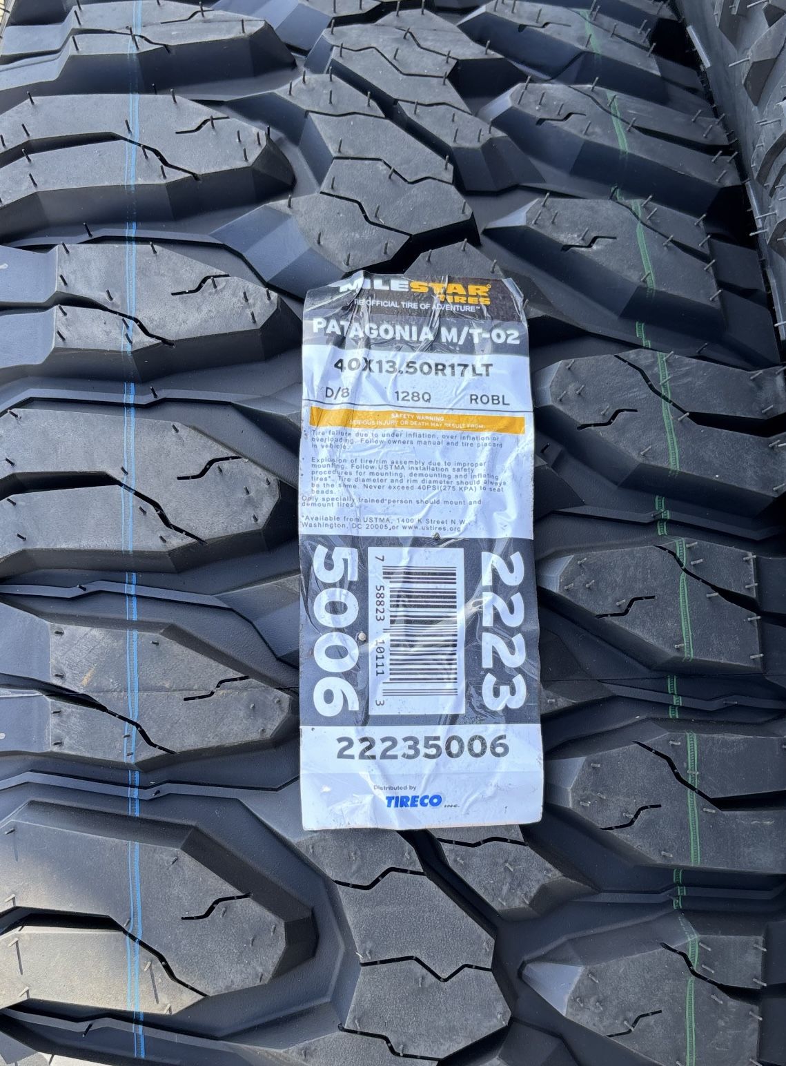 Milestar Patagoina M/T 40x13.50R17 D Rated 8 Ply Tires ( Set of 4 ) 🔥🔥🔥🔥