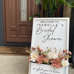 Welcome Sign Flower Box