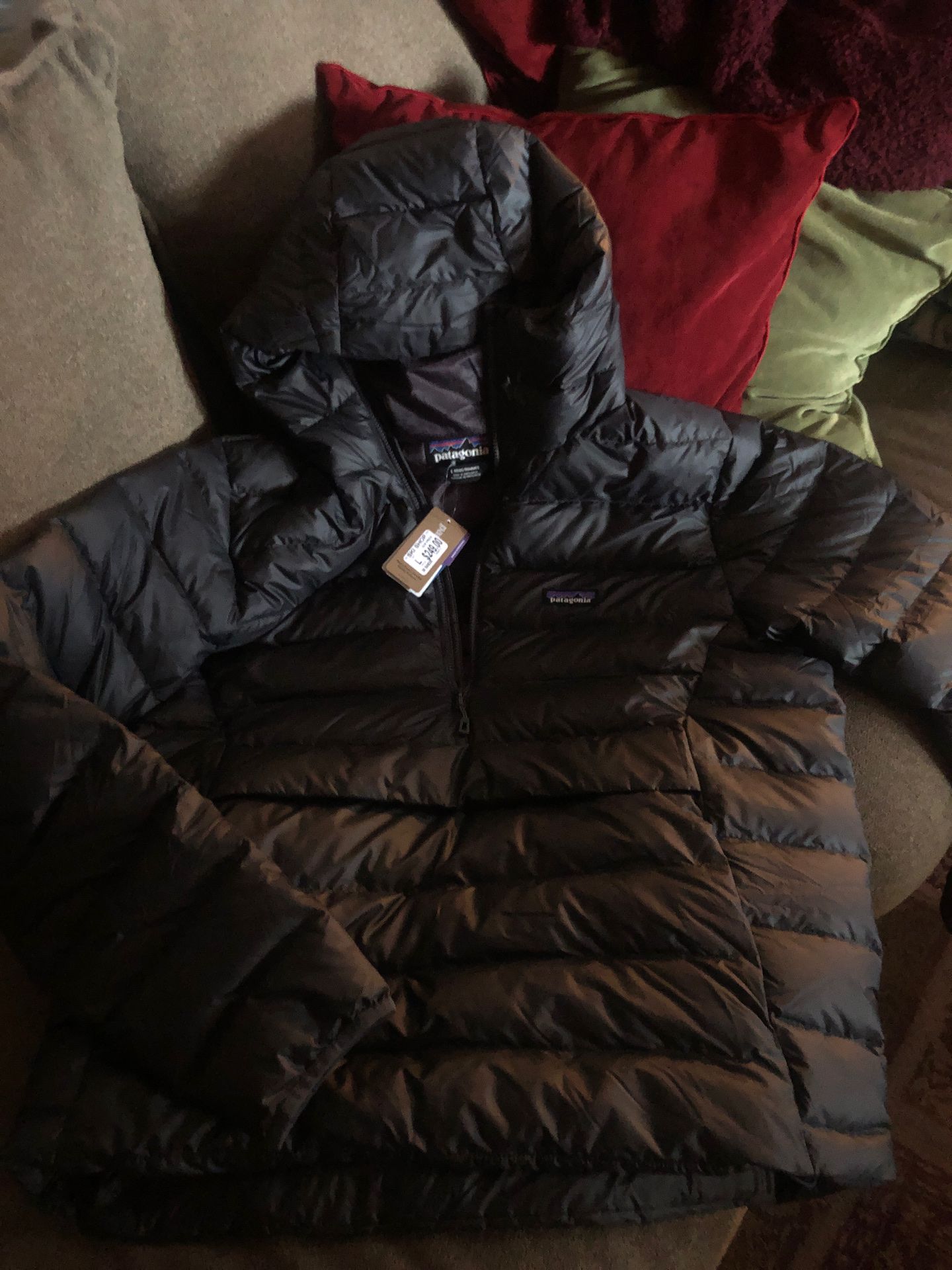 New Patagonia Mens Large Pullover Puffer Hoodie Jacket
