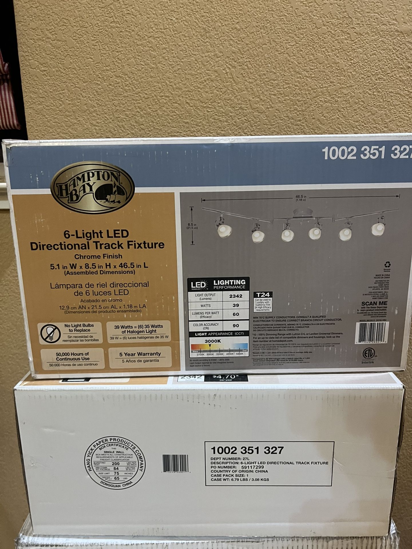 6-Light 4 ft. Chrome Integrated LED Track Lighting Kit