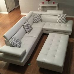 Antares White Modern Sectional