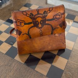 Purse Leather, Tag made In italy