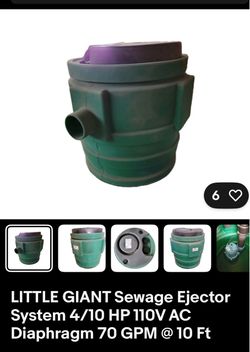 Little Giant sewer ejector pump