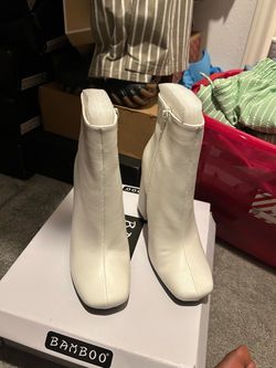 Block heel booties