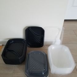 Large Firm Plastic Containers With Lids (20)