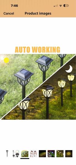 Brand: BAZIGA Solar Garden Lights,Solar Powered LED Path Lights Double Waterproof,Outdoor Solar Torch Light for Dusk Dawn Landscape Decoration Light,f