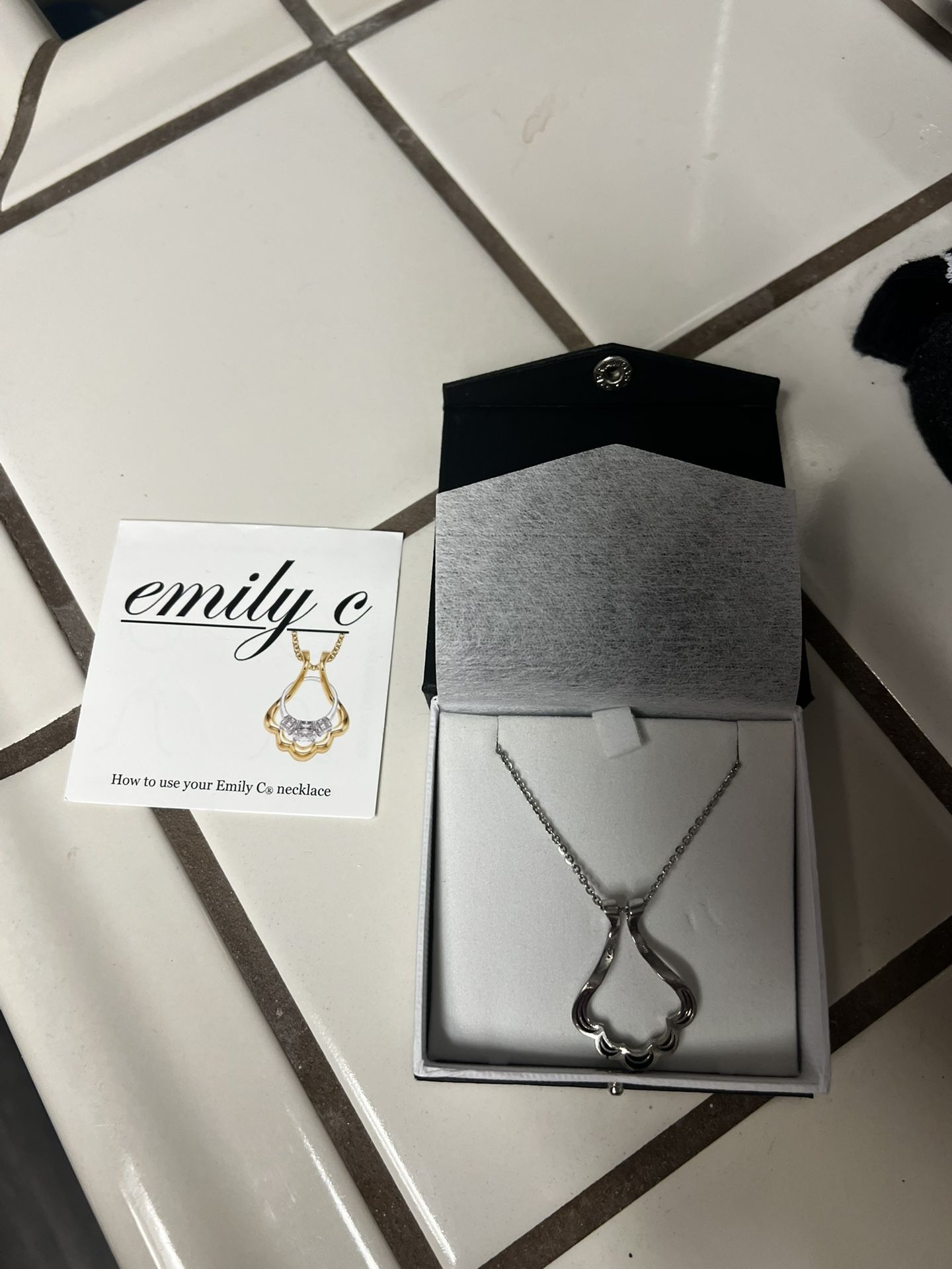 Ring Holder Necklace Stainless Steel By Emily C