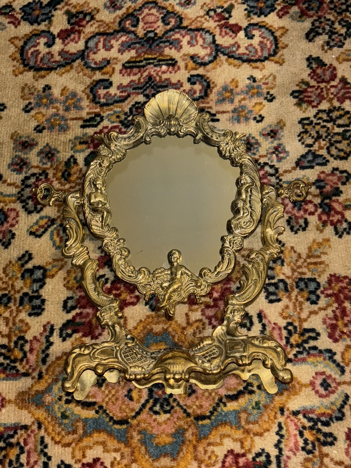 1940 Italian Brass Mirror