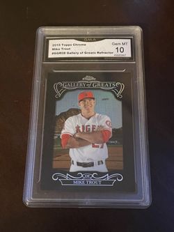 Topps Chrome Angels Mike Trout Graded 10 Baseball Card