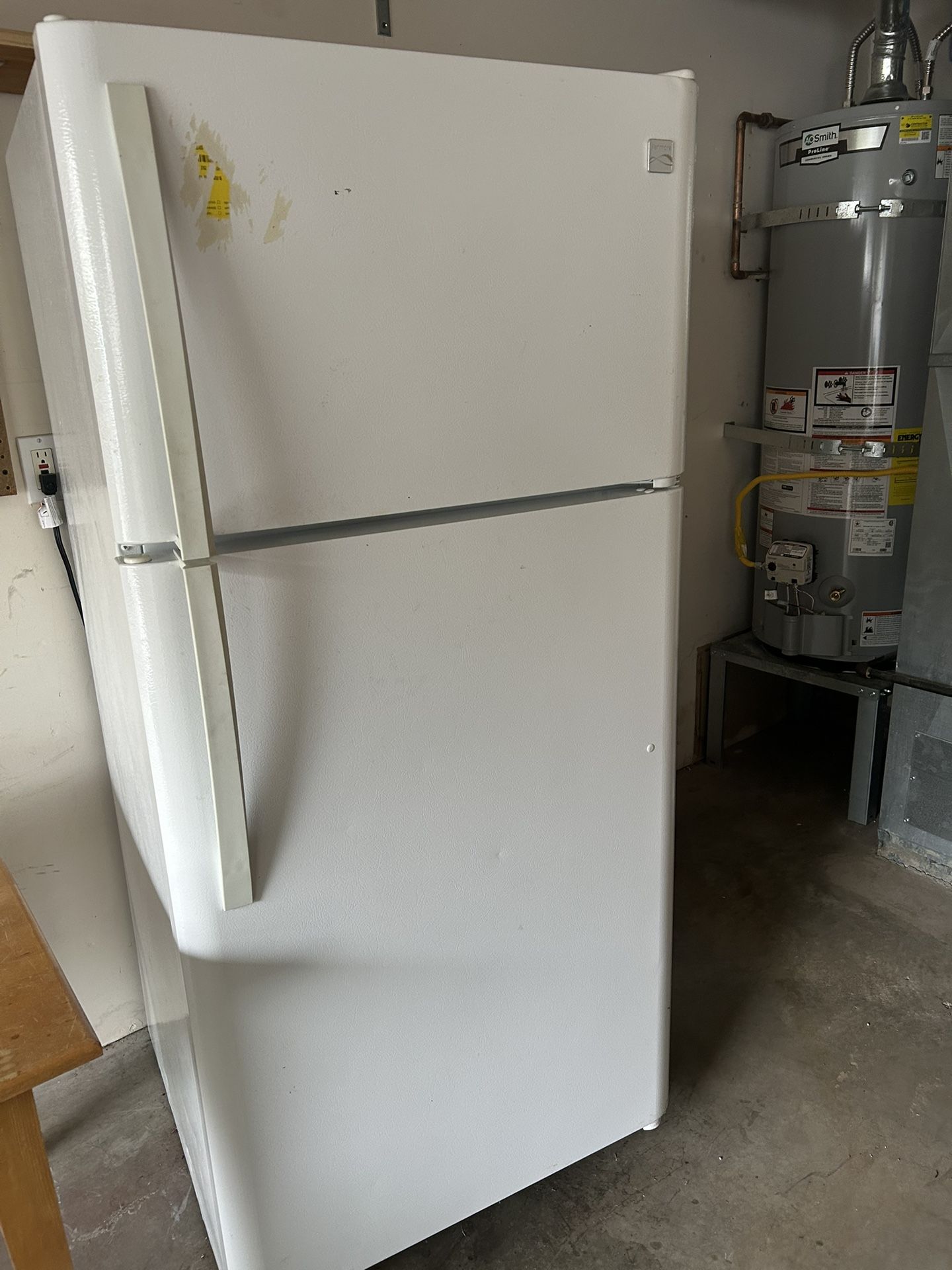 Garage Refrigerator With Freezer On Top, $25