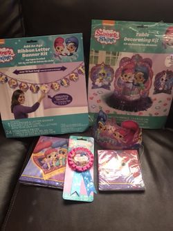 Party supplies shimmer and shine