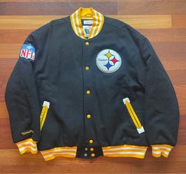 Men’s Pittsburgh Steelers Wool Mitchell & Ness Varsity Jacket - Size 3XL