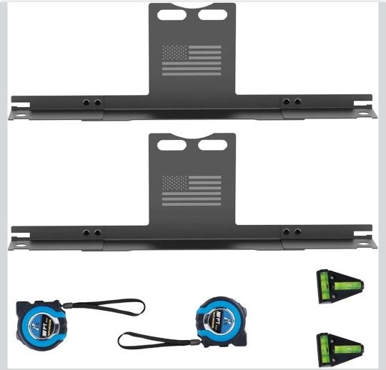 Wheel Alignment Tool Heavy Duty Toe Alignment Plates, No Caliper Removal Needed, Automotive Alignment Tools with Imperial Tape Measures