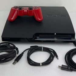 Sony PlayStation 3 PS3 Slim CECH-2001A 120GB Console W/ Controller - TESTED