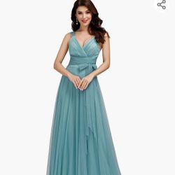New DRESS WITH TAGS Blue Gray‼️‼️