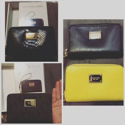 Black and brown monogram mk wallets