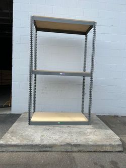 Shelving 48 in W x 24 in D American Made 3 Teir Used Heavy Duty Steel Boltless Storage Rack Delivery Available