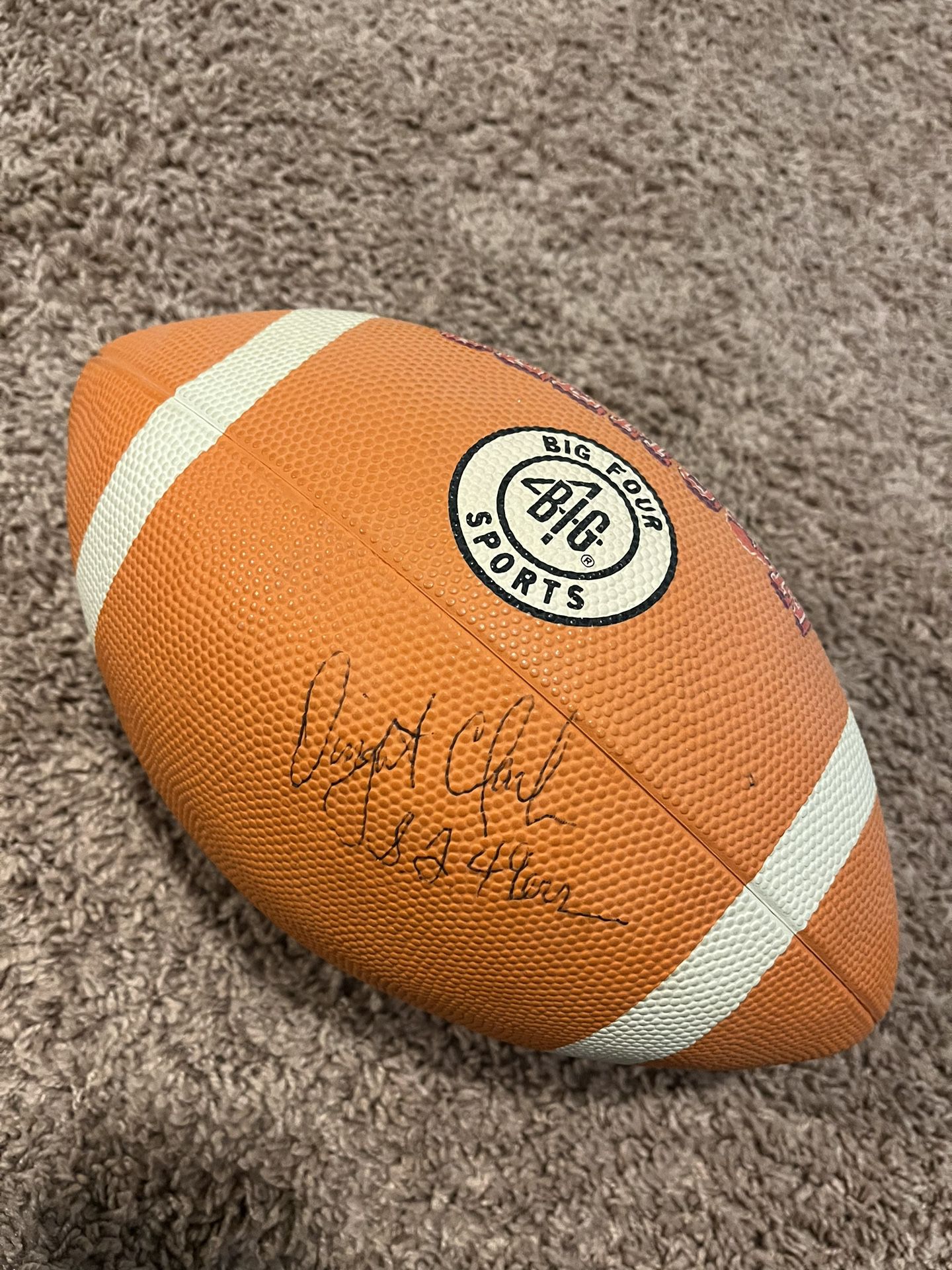Dwight Clark autographed Clemson football 