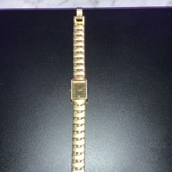 JulesJurgason Gold Ladies Watch With Real Diamonds 