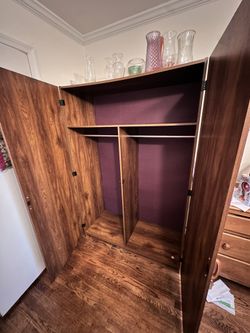 2 Huge wood armoire / wardrobe closet