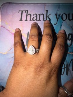 White gold 2Ct Kay jewelers wedding and engagement ring size 6.5
