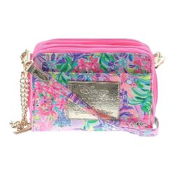 NWT Disney Parks Collection Lilly Pulitzer Crossbody Bag Purse Pink Daisy Minnie