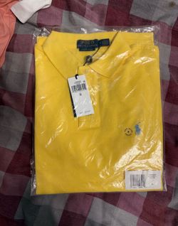 UNOPENED medium Polo Ralph Lauren Men's Polo Shirt Yellow REAL
