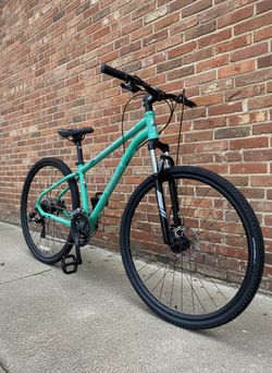 NEW 2025 SMALL KHS ULTRASPORT 1.0 LADIES MINT GREEN DUAL SPORT ADVENTURE GRAVEL HYBRID BIKE
