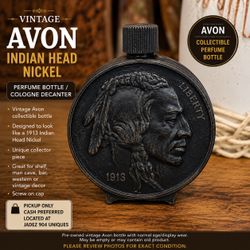 Vintage Avon Indian Head Nickel Perfume Bottle / Cologne Decant