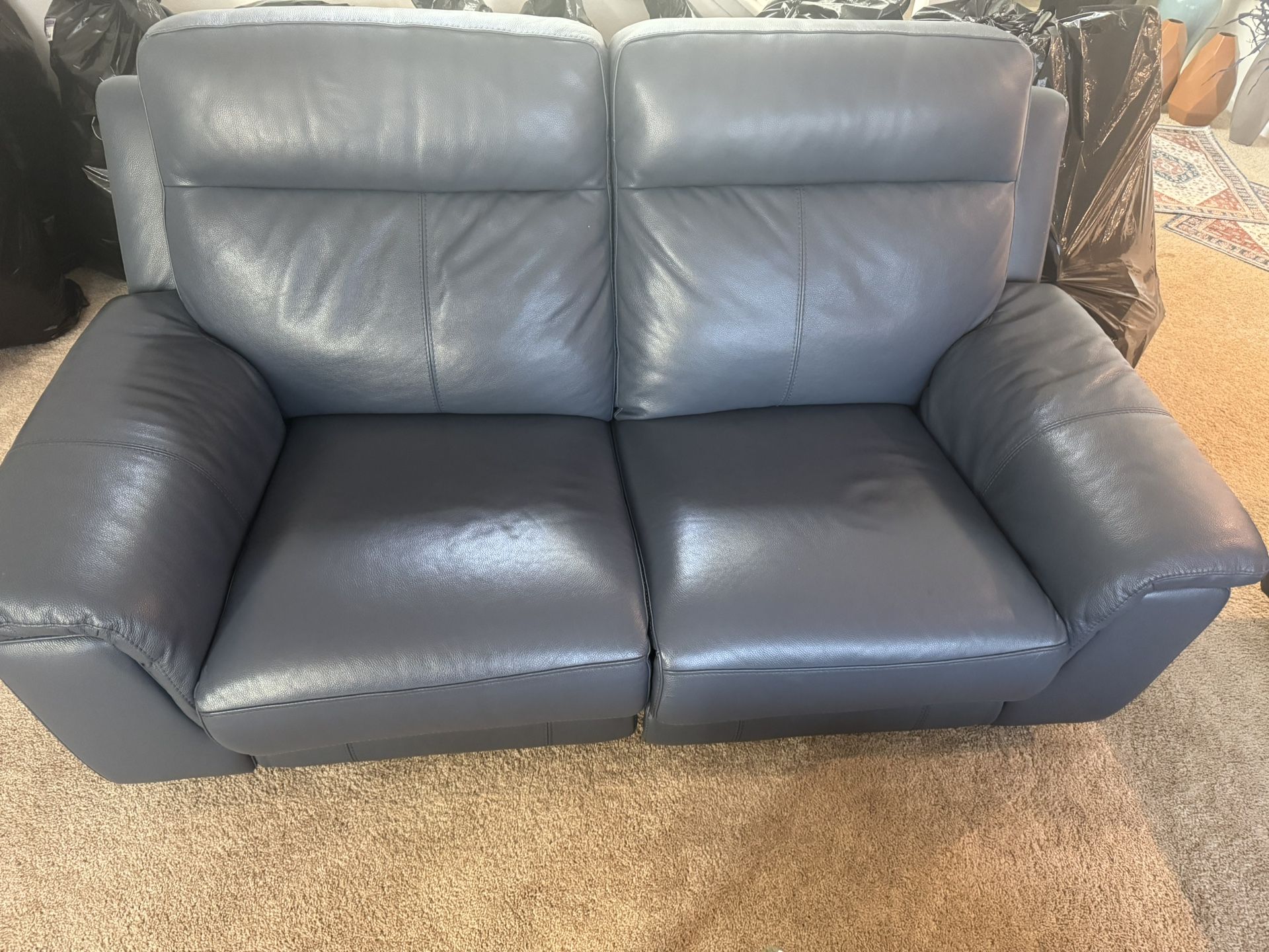 Leather blue Sofa Set