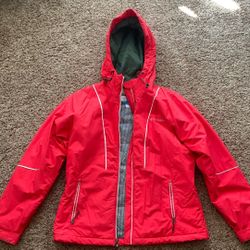 Columbia Thermal Coil Pink Hooded Insulated Jacket 