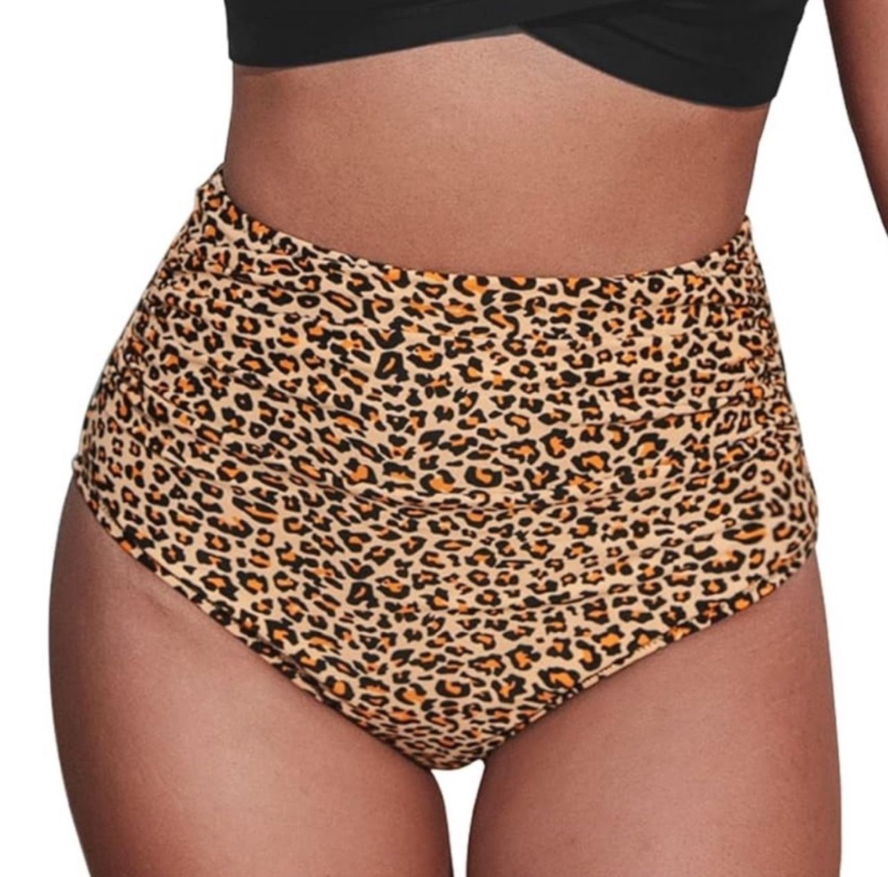 NWT! Cupshe High Waist Leopard Bikini Bottom