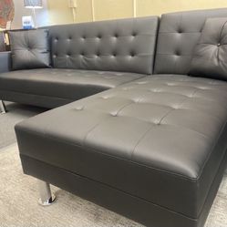BEAUTIFUL BLACK SECTIONAL/SOFA BED