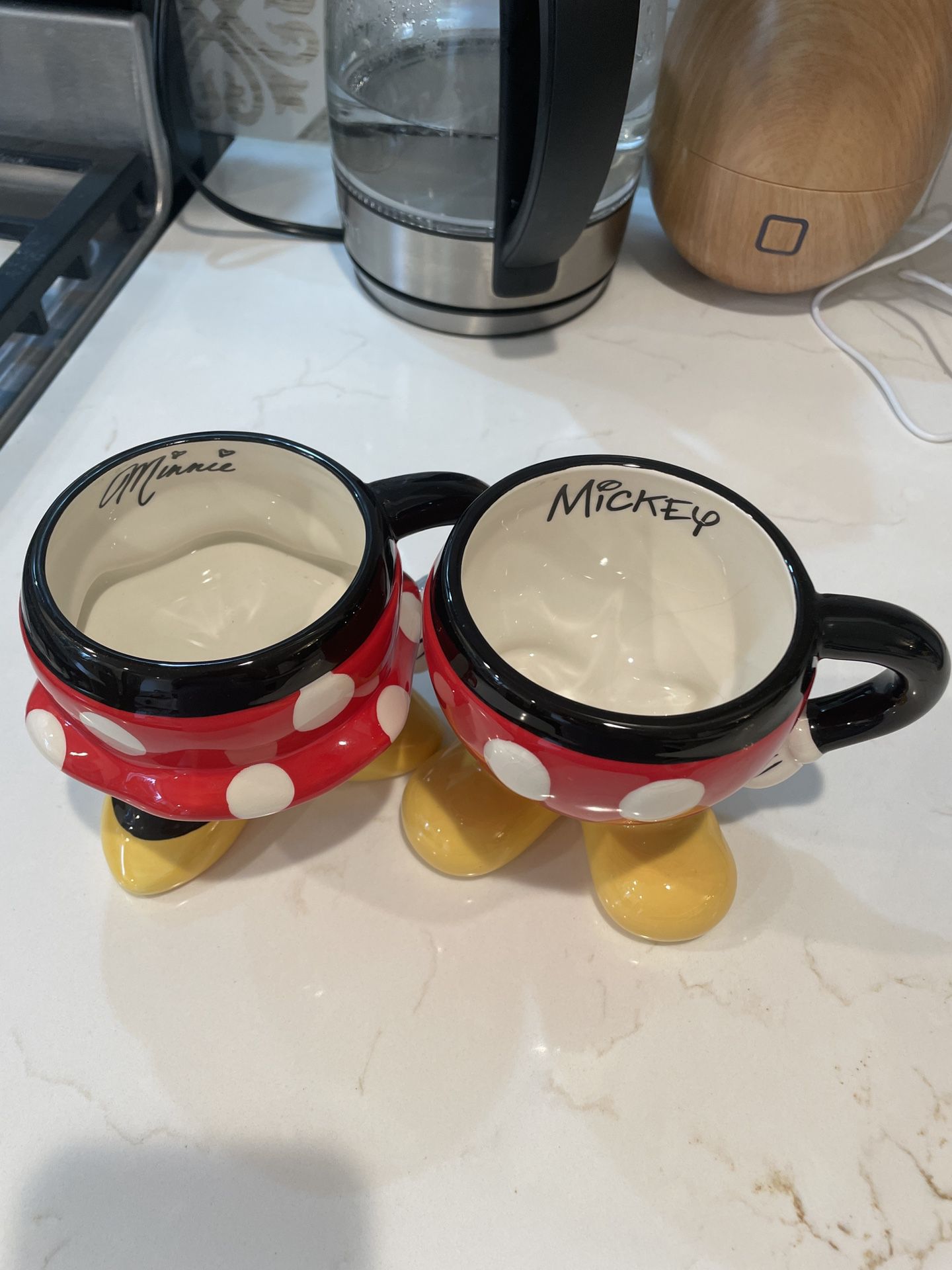 Pair of Mickey and Minnie Disney Coffee Mugs