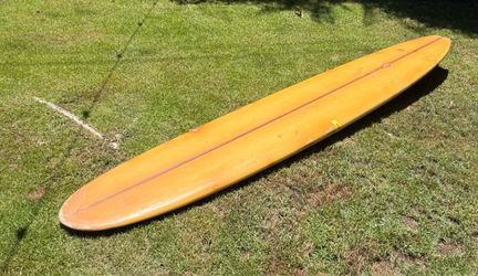 vintage, 1960s, 10’- 7” Con Surfboard "D" Fin Longboard