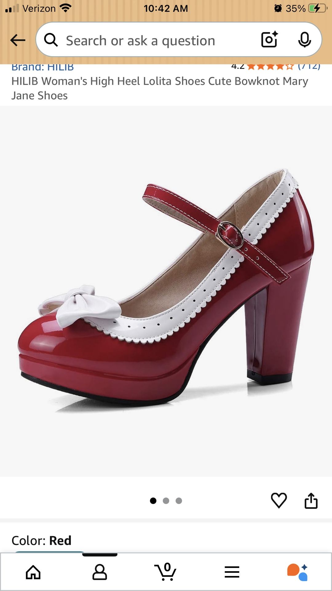 Red And White Costume Heels