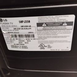50" LG Plasma TV 