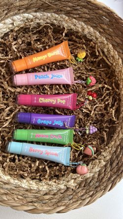 Fruity Lip Gloss 💖🍑 | Hydrating Gloss | Cute Keychain Charm