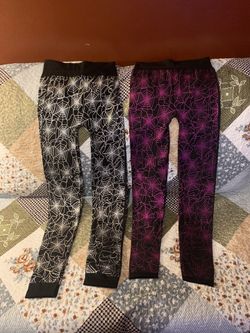 Fleece Lined Halloween Legging Tights Size Sm/med