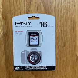 Brand new PNY 16GB SDHC card