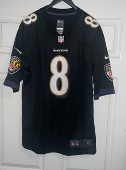 Lamar Jackson Baltimore Ravens Onfield Jersey Adult Men's size Medium Black Jersey #8 purchased at M&T Bank Stadium New