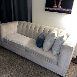 White Suede Couch