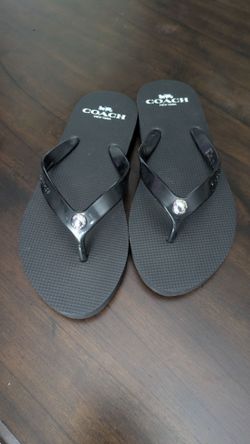 Coach Flip Flops -Blk