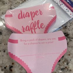 Diaper Raffle Cards for Baby Shower $5
