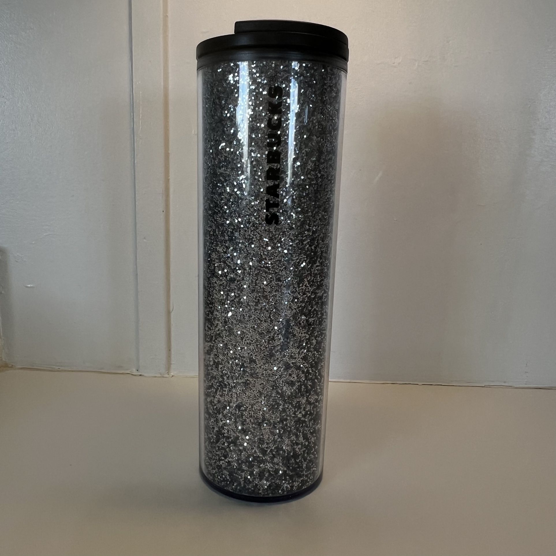 starbucks tumbler 16 oz silver glitter
