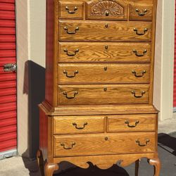 Antique Tall Highboy Dresser