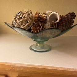 Glass Scallop Bowl Vintage