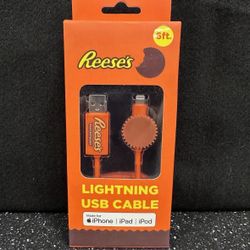 NEW Reese's Peanut Butter Cup 6ft USB Power Charging Cable for iPhone iPad iPod