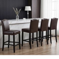 Bar Stool Set 4 Chairs 